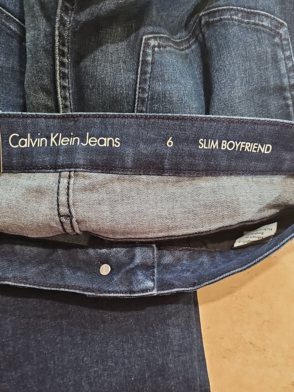Calvin Klein Dark Indigo Slim Boyfriend Jeans - Picture 7 of 8